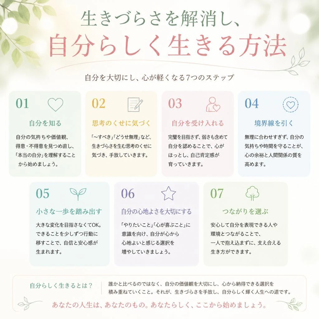 生きづらさを解消し、自分らしく生きる方法