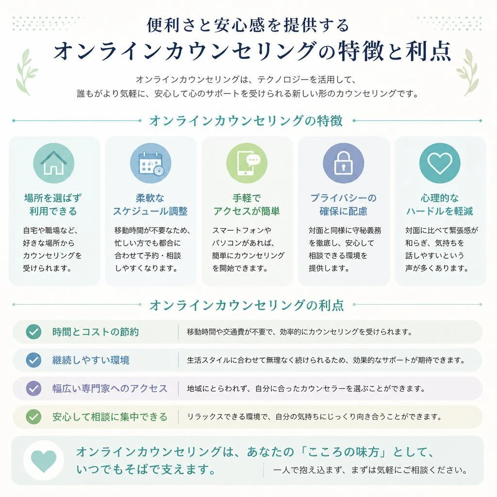 オンラインカウンセリングのメリット