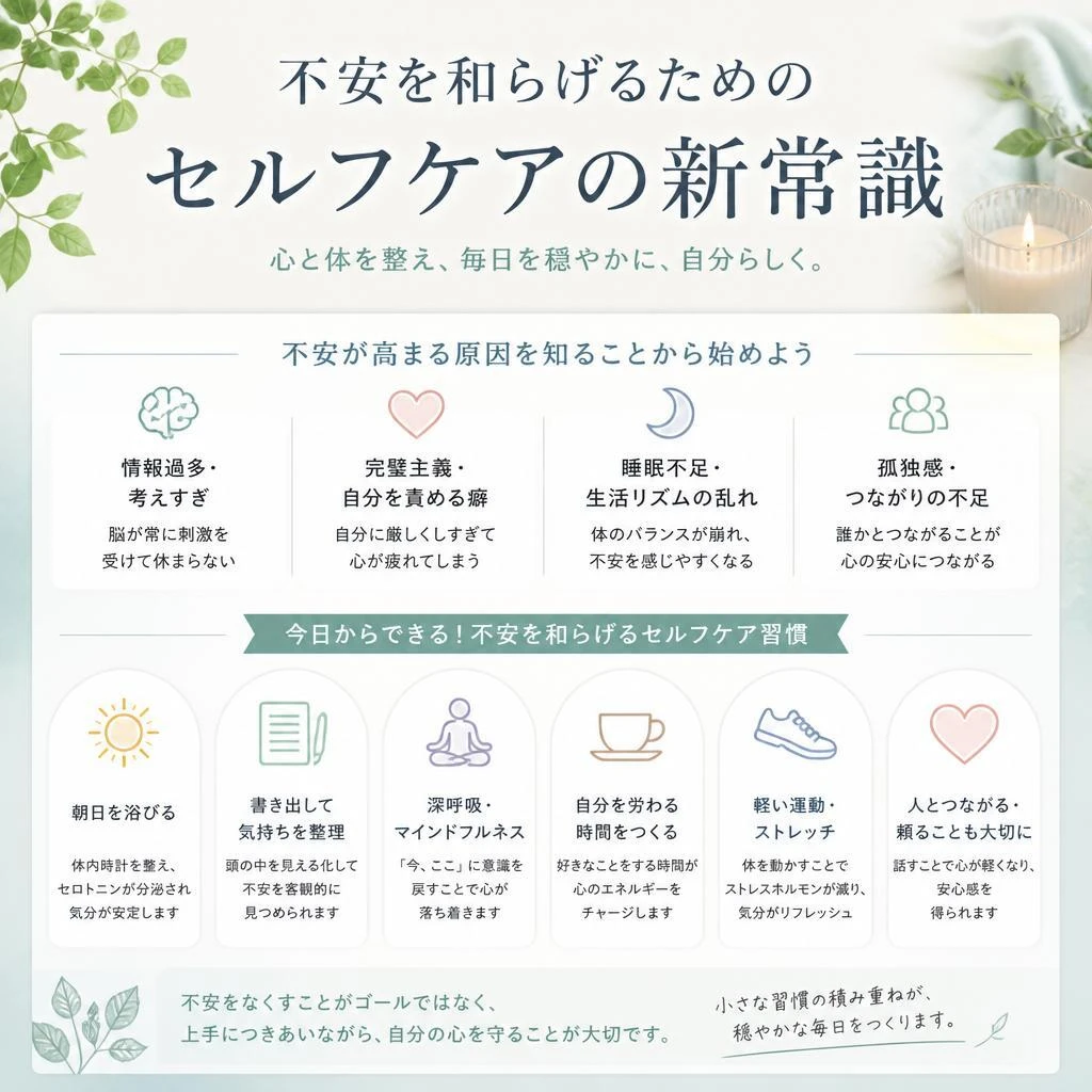 不安を和らげるためのセルフケアの新常識