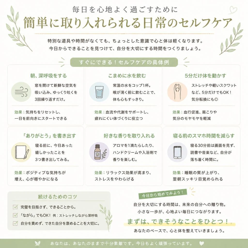 日常生活でできるセルフケア