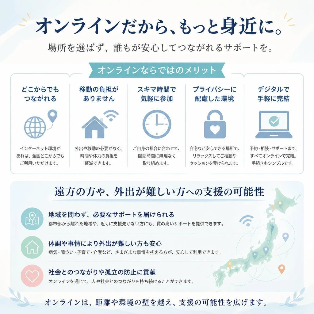 オンラインカウンセリングの利点